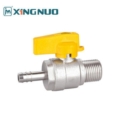 الصمام ذكر ذو الخيوط الصمام الغازي النحاسي اللطيف مع وصلة الأنابيب X صمام ختم PTFE ذكر