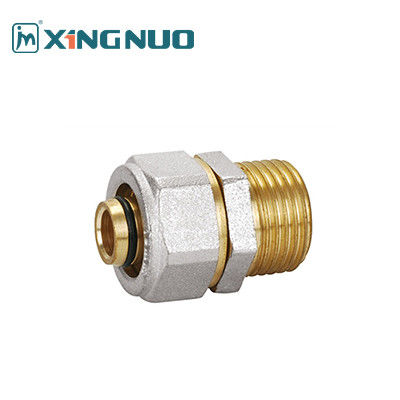 الضغط المصفوفة بالكروم النحاس الإناث PEX ضغط التركيب 16-32MM PEX التركيبات النحاس الذكور المقبس PEX التركيب