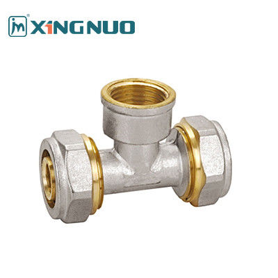1Mpa ميديا المياه النحاس المرفق المرفق الإناث الاتصال PEX المرفق 1/2 3/4 1 بوصة الخيط الإناث Tee PEX الضغط